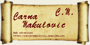 Čarna Makulović vizit kartica